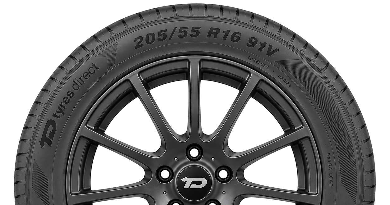 Tyre sidewall showing where to find your size code